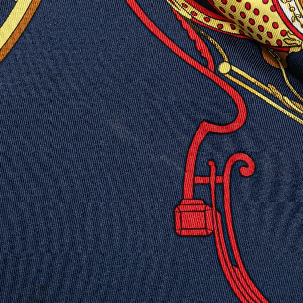 Pre-owned Hermès Springs Silk Scarf 90 Blue