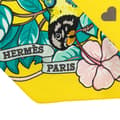 Miniatyrbilde 3 av 6: Pre-owned Hermès Jungle Love Silk Twilly Scarf Yellow