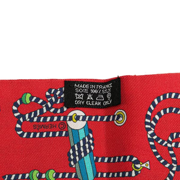 Pre-owned Hermès Cordages Silk Twilly Scarf Red