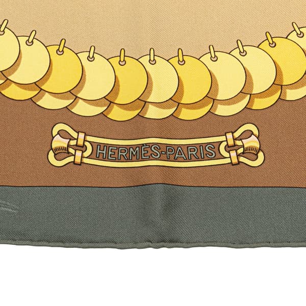 Pre-owned Hermès Kosmima Silk Scarf Brown