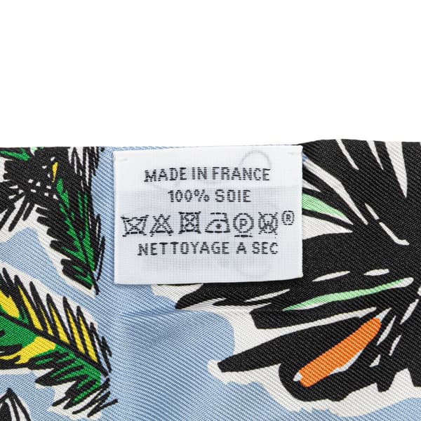 Pre-owned Hermès Rayures d'Ete Twilly Silk Scarf White