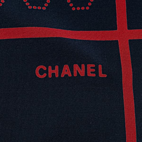 Pre-owned Chanel Hexagon Silk Scarf Black