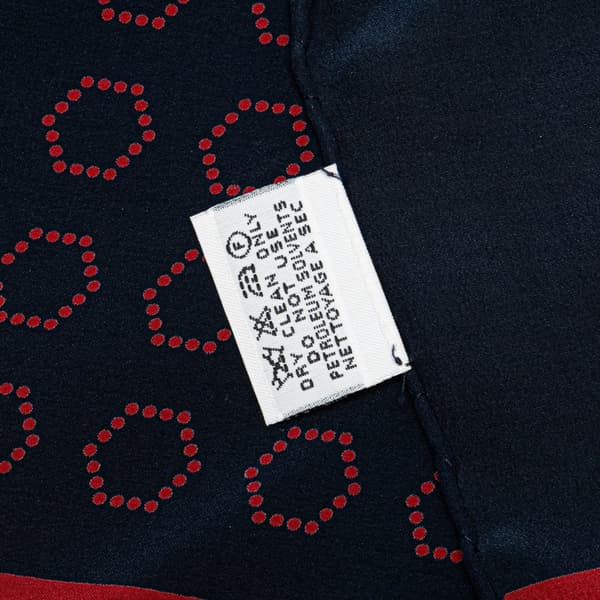 Pre-owned Chanel Hexagon Silk Scarf Black