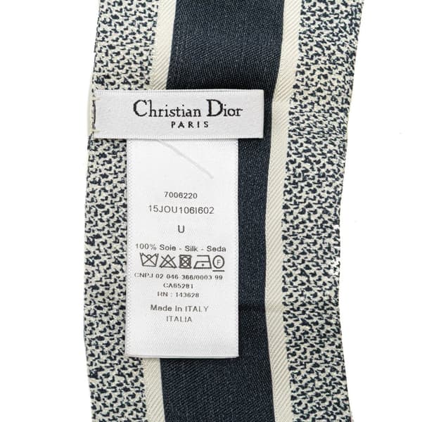 Pre-owned Dior Toile De Jouy Reverse Capri Mitzah Silk Twilly Scarf Blue