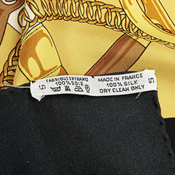 Pre-owned Hermès Eperon d Or Silk Scarf Black
