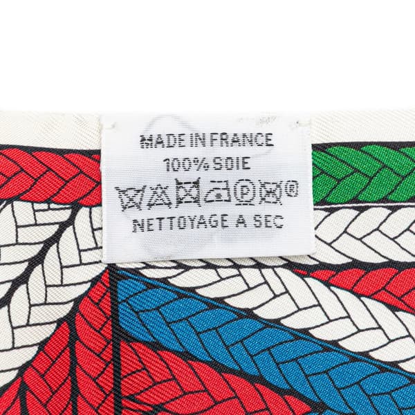 Pre-owned Hermès Tresses H Silk Twilly Scarf White