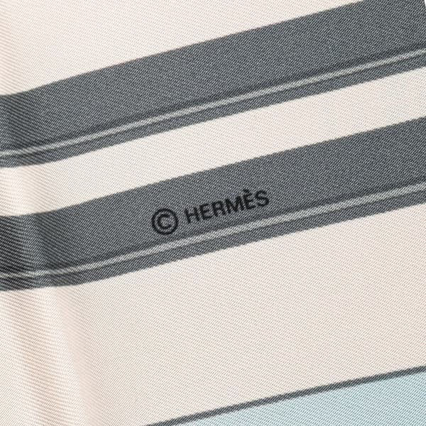 Pre-owned Hermès Brides de Gala Silk Scarf White