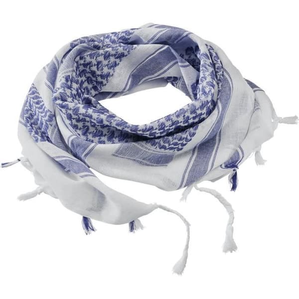 Ett skärp - BRANDIT - Keffieh Shemag - 100% Bomull - Blå/vit - Unisex