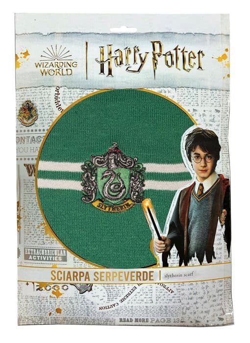Echarpe - halsduk - cheche - snood Ciao - 31451 - Original Slytherin-scarf från Harry Potter med broderad emblem