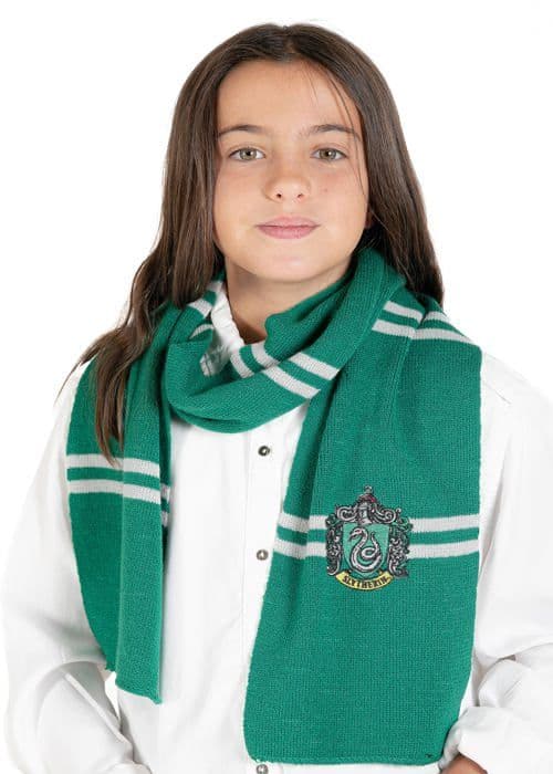 Echarpe - halsduk - cheche - snood Ciao - 31451 - Original Slytherin-scarf från Harry Potter med broderad emblem