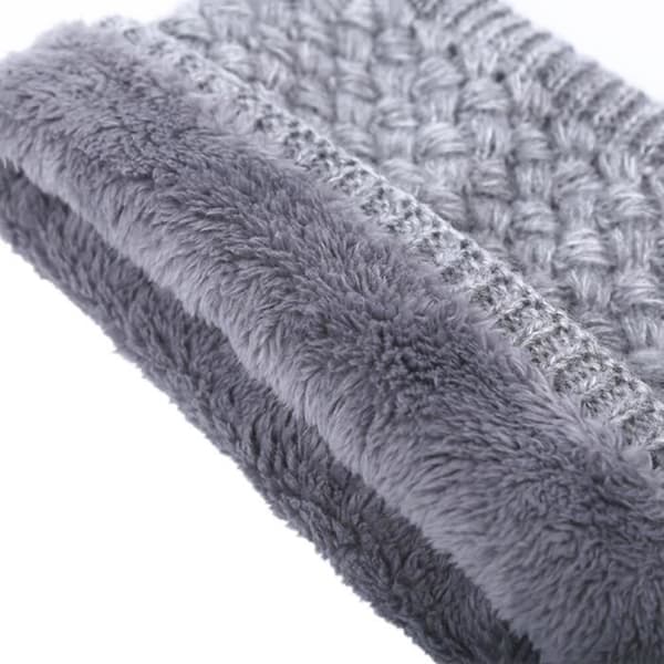 1 stycke varm borstad stickad halsduk för män och kvinnor stickad hals damask Wrap loop sjal halsduk [6553849]