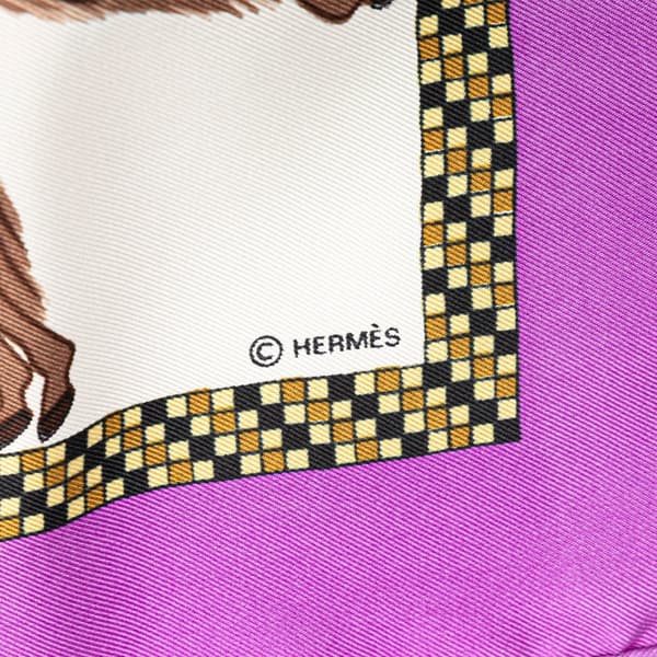 Pre-owned Hermès Harnais Francais Premier Empire Silk Scarf White
