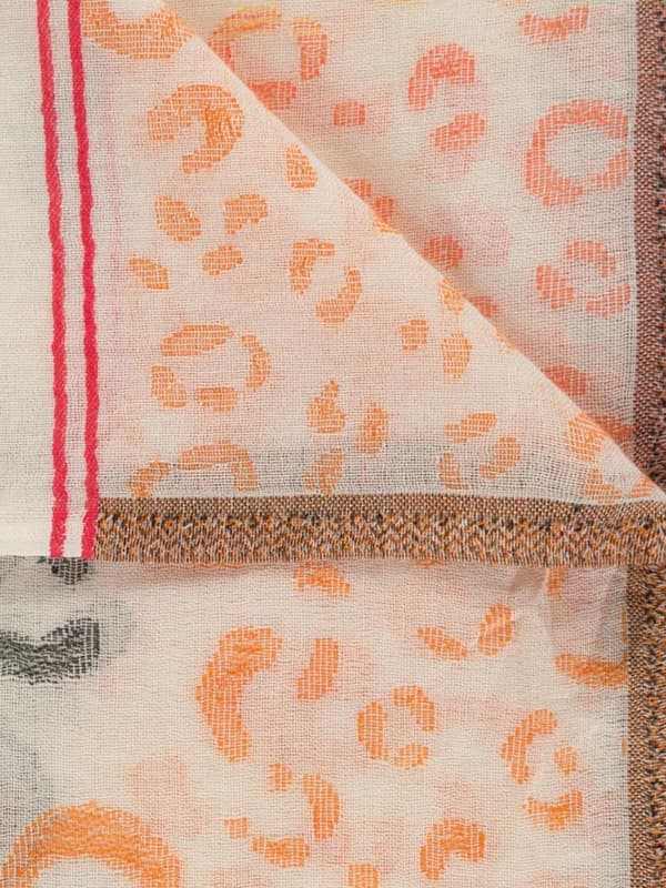 Dametørklæde leopard orange Passigatti