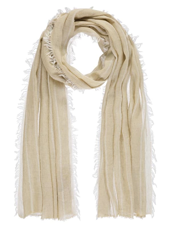 Naisten kevyt pellavahuivi, beige, Passigatti