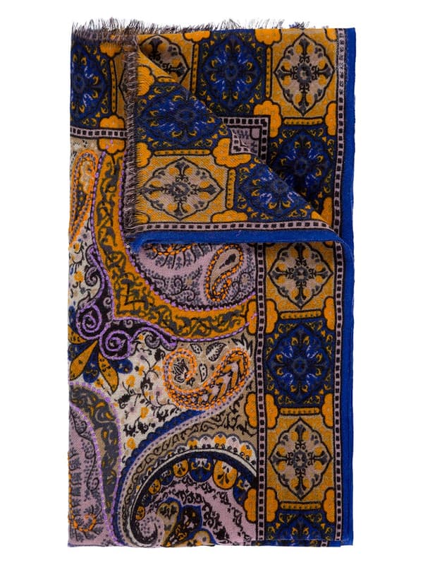 Paisleyhalsduk med broderi