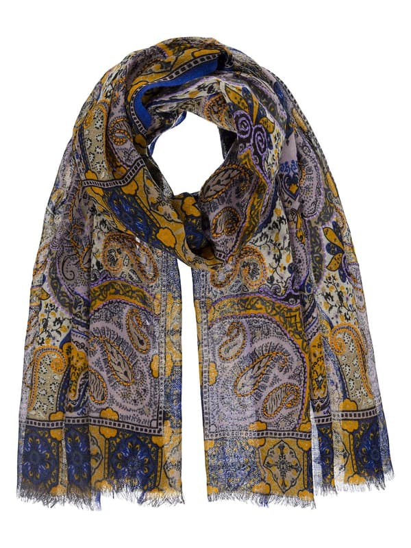 Paisleyhalsduk med broderi