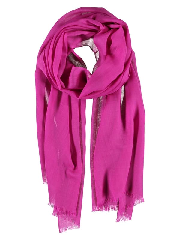 Tyndt uldtørklæde til kvinder, fuchsia Passigatti