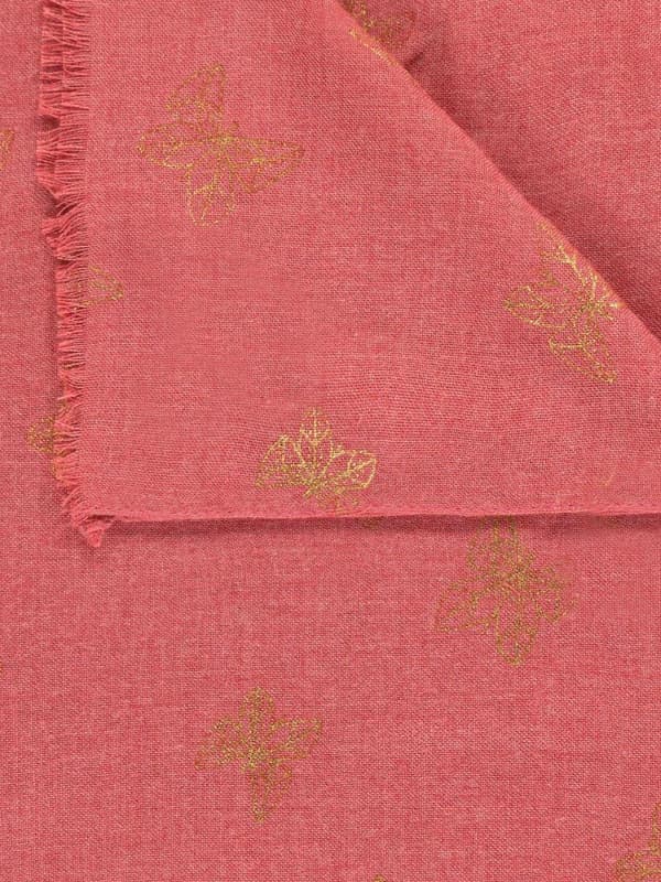 Damlätt halsduk med fjärilar i rosa Passigatti