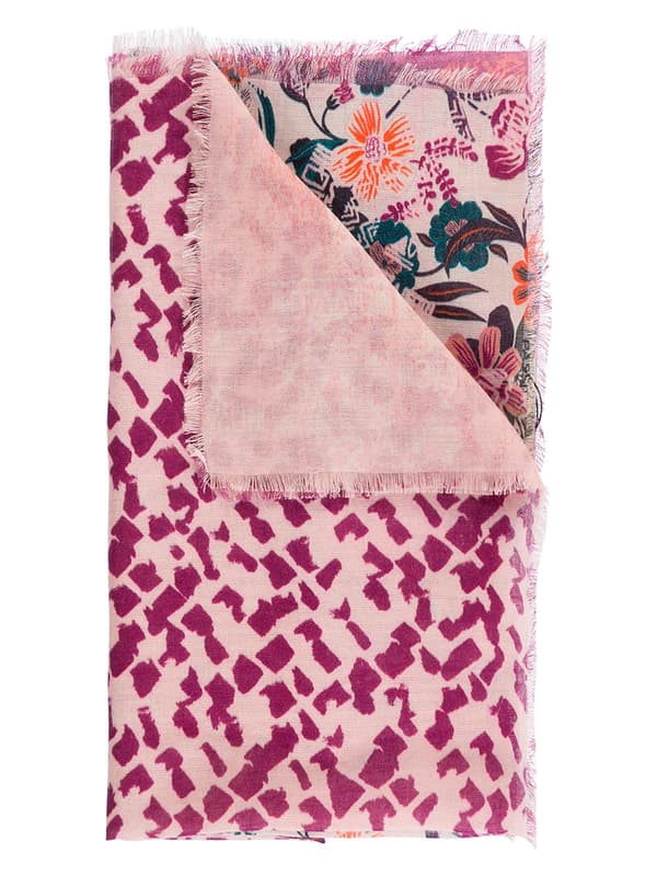 Dametørklæde med print i pink Passigatti