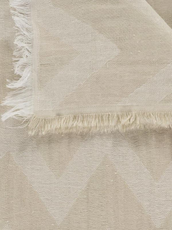 Miesten kevyt huivi siksak-kuviolla, beige Passigatti