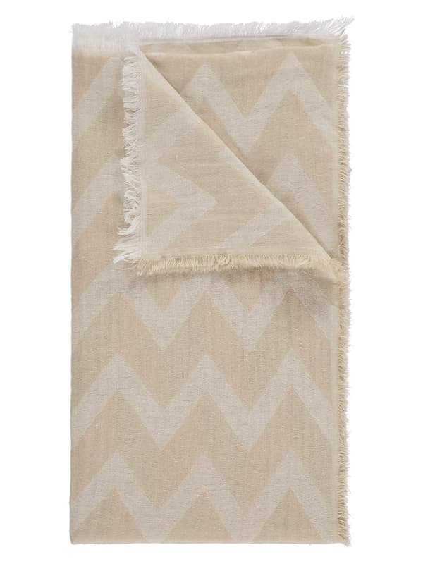 Miesten kevyt huivi siksak-kuviolla, beige Passigatti