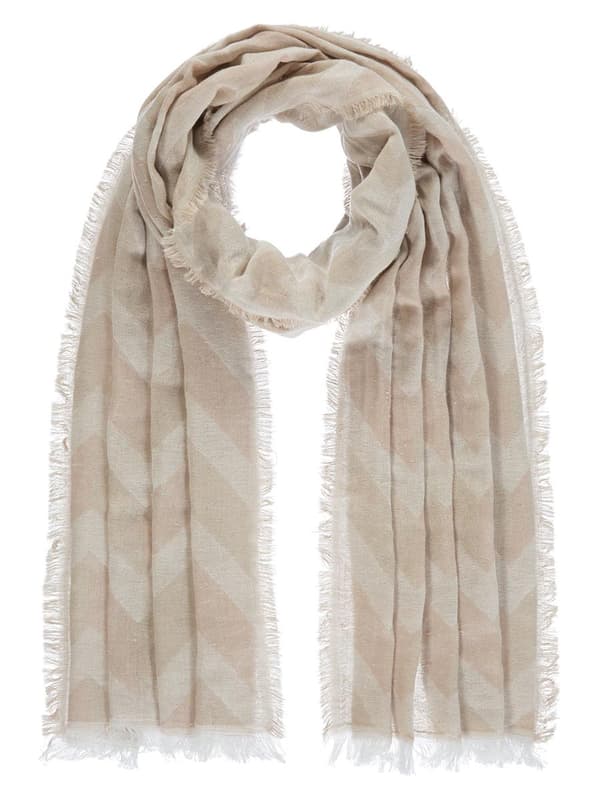 Miesten kevyt huivi siksak-kuviolla, beige Passigatti