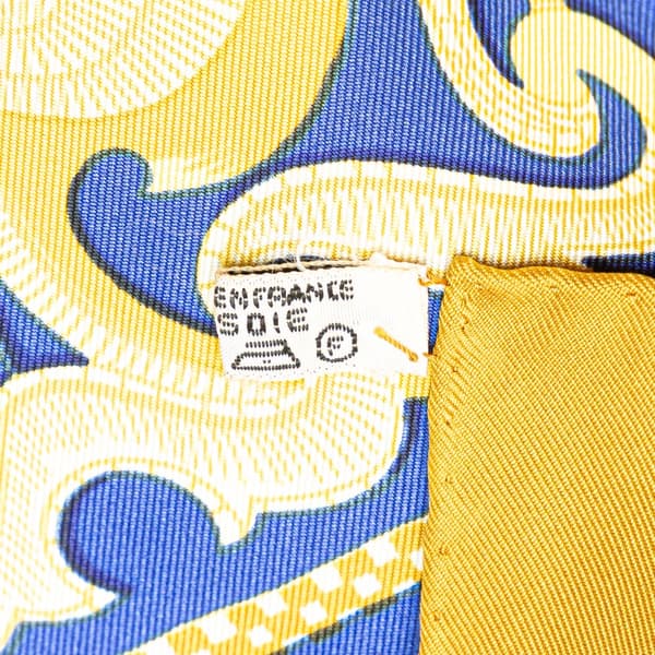 Pre-owned Hermès La Presentation Silk Scarf Blue