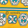 Miniatyrbilde 4 av 5: Pre-owned Hermès Tapis Persans Silk Twilly Scarf Yellow