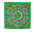 Miniatyrbillede 1 af 5: Pre-owned Hermès Astrologie Dies et Hore Silk Scarf Green