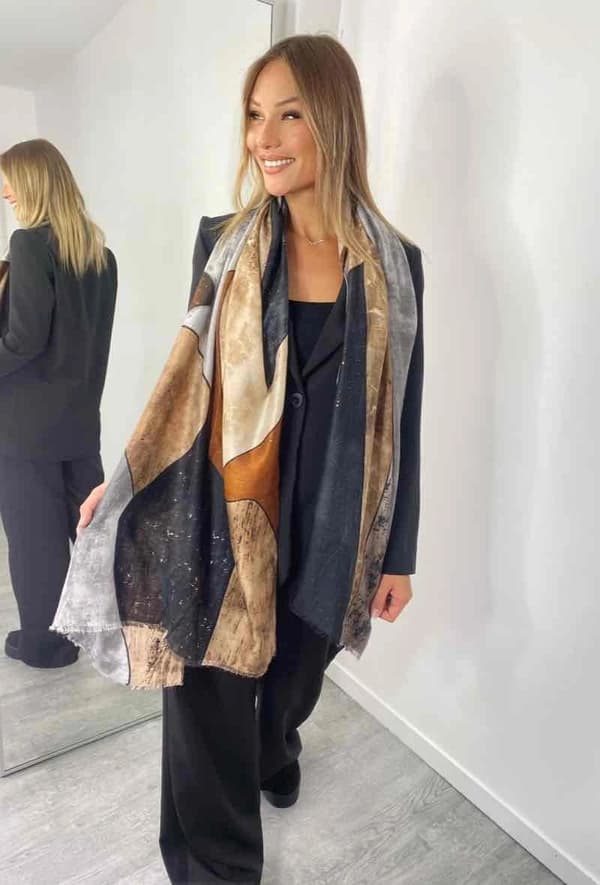 Printed scarf 180x90 - several colors