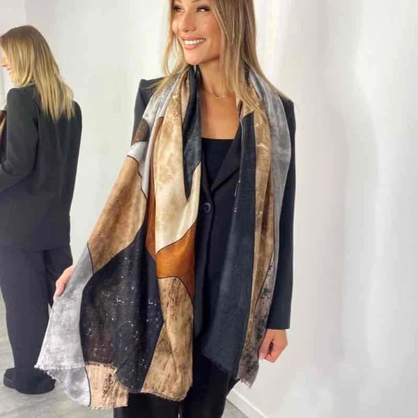 Printed scarf 180x90 - several colors