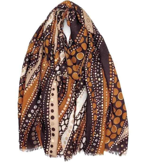 Scarf with stylish pattern - several colors