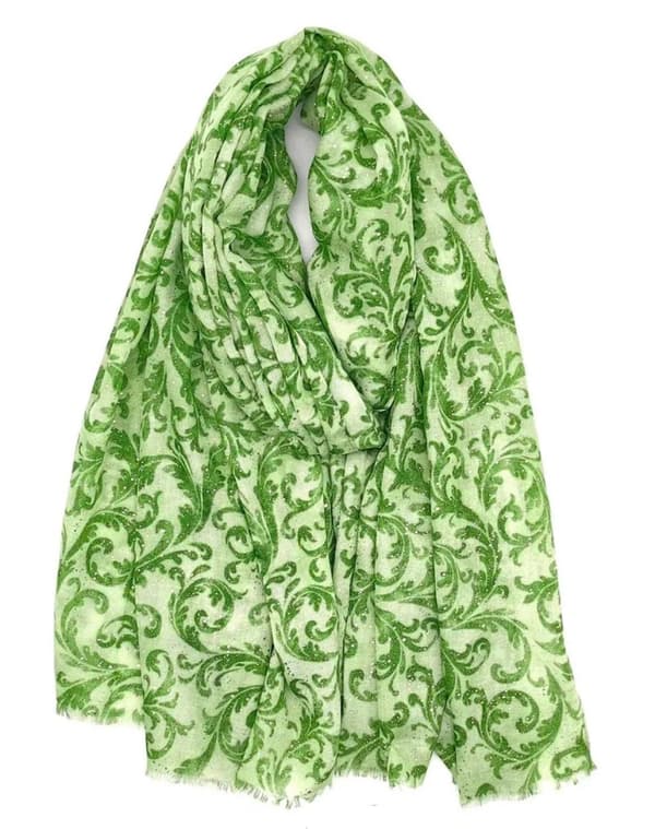 Fancy glittery printed scarf - several colors