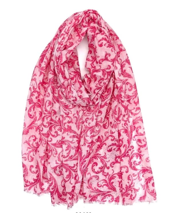 Fancy glittery printed scarf - several colors