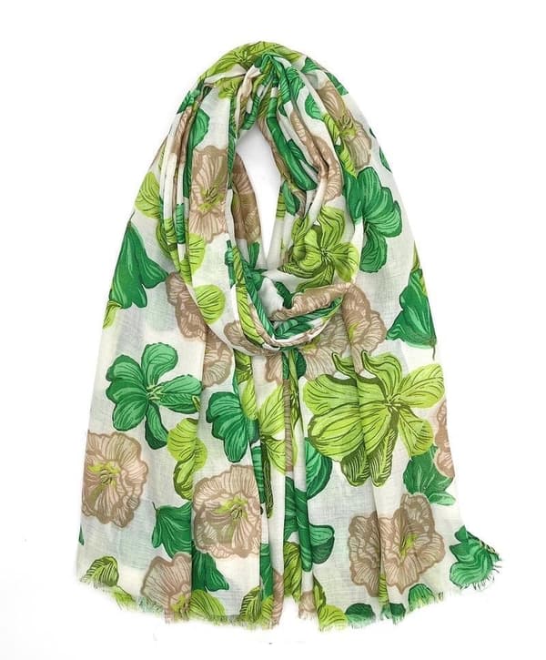 Floral scarf in several summery colors