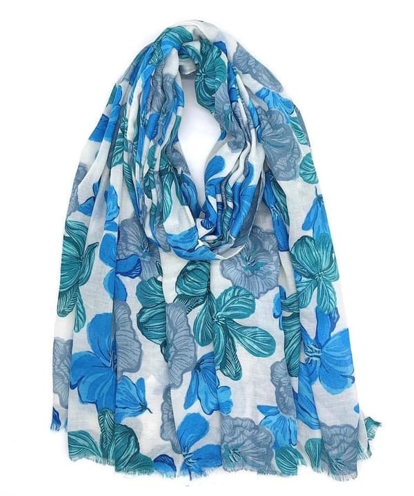 Floral scarf in several summery colors