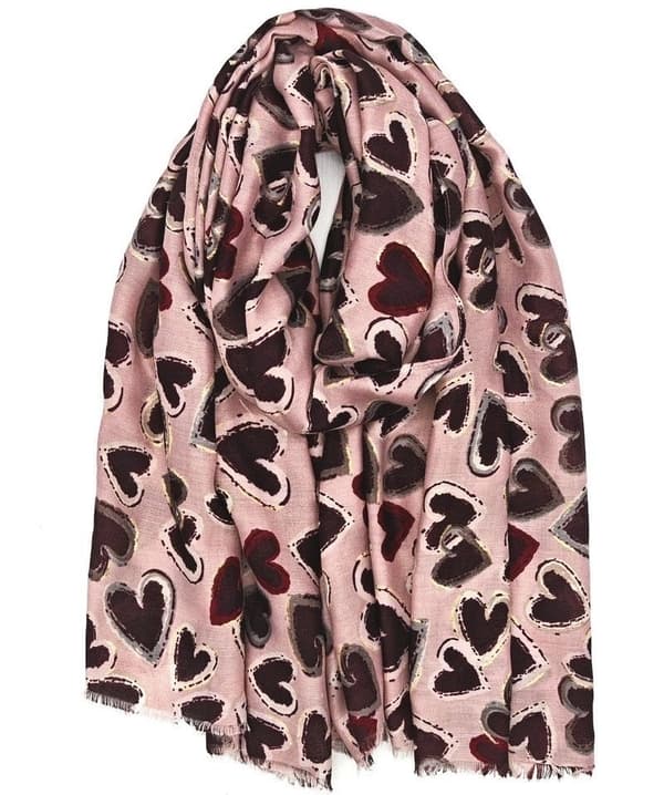 Heart printed scarf available in several colors