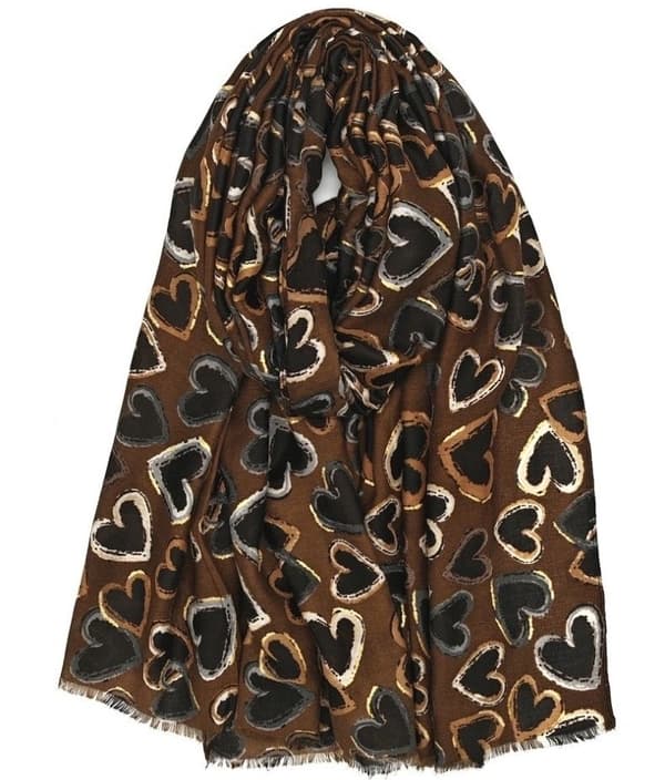 Heart printed scarf available in several colors