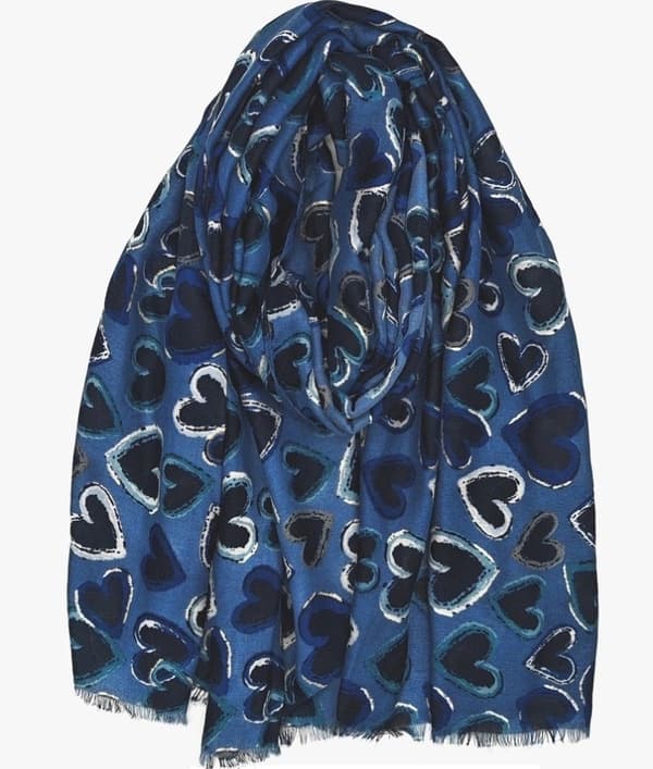 Heart printed scarf available in several colors