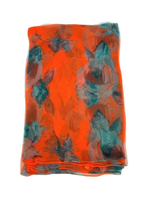 Muslin chiffon scarf in side 100x160