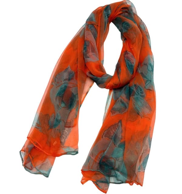 Muslin chiffon scarf in side 100x160