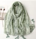 Pikkukuva 2 / 2: Scarf with tassels - available in blue or green