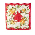 Miniatyrbild 1 av 5: Pre-owned Chanel Camellia Printed Linen Scarf Red