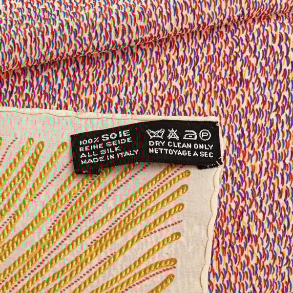 Pre-owned Chanel Nautical Rope Knot Print Silk Scarf Gold