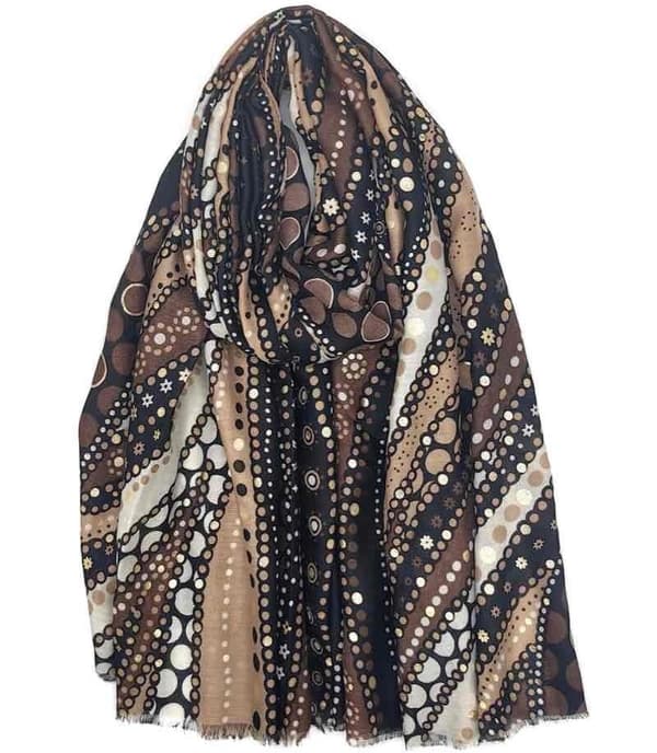 Scarf with stylish pattern - several colors