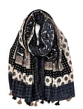 Miniatyrbild 10 av 11: Scarf med tofsar - finns i flera färger