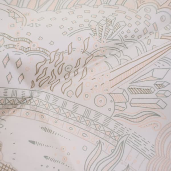 Pre-owned Hermès Please Hold The Line Silk Scarf White