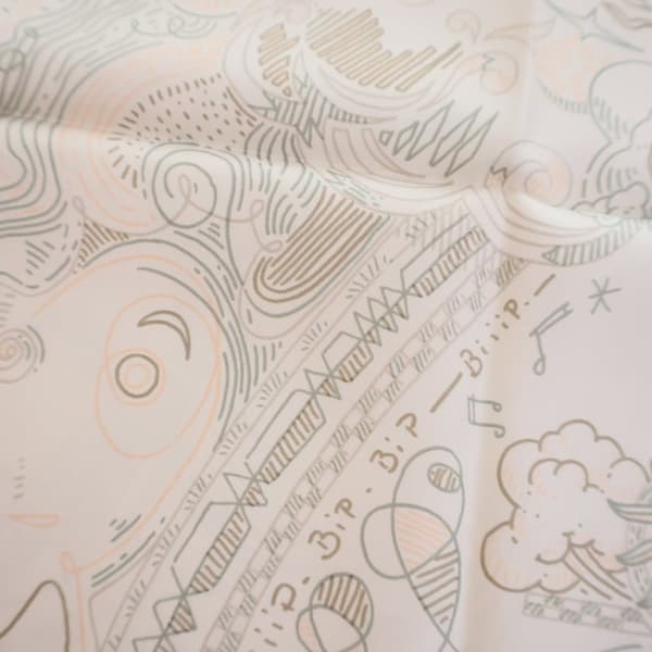 Pre-owned Hermès Please Hold The Line Silk Scarf White