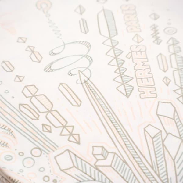 Pre-owned Hermès Please Hold The Line Silk Scarf White