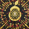 Pikkukuva 5 / 5: Pre-owned Hermès Keys Les Cles Silk Scarf Black